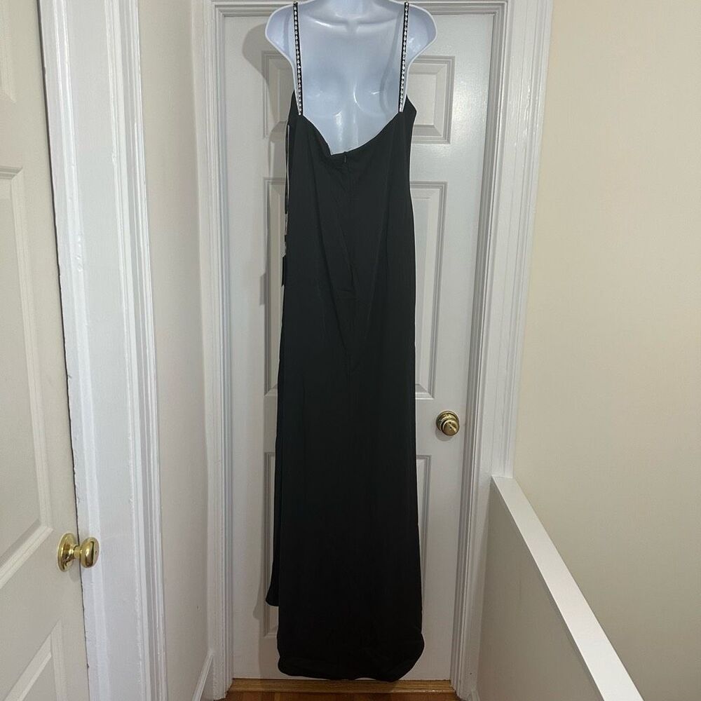 MAC DUGGAL IEENA CRYSTAL DETAIL SWEETHEART NECK TRUMPET BLACK - Picture 5 of 12